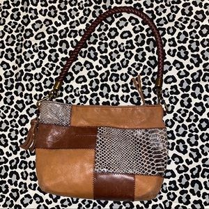 100% Leather Patched Purse